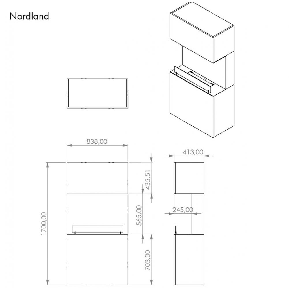 Glowfire ethanol fireplace Nordland